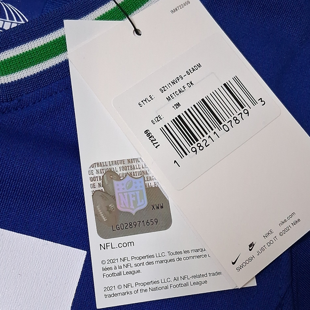 Nike Kids Seattle Seahawks #14 Metcalf Football Jersey - Picture 4 of 4